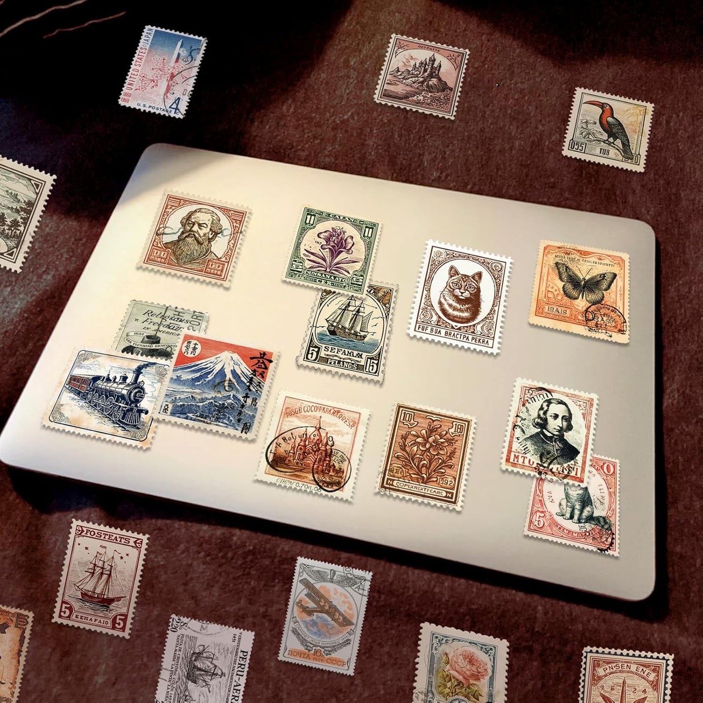 Vintage Scrapbook Stickers Set, Retro Stickers for Bullet Journal, Antique Looking Sticker for Junk Journal Collage Album (Memory Stamp 100pcs)