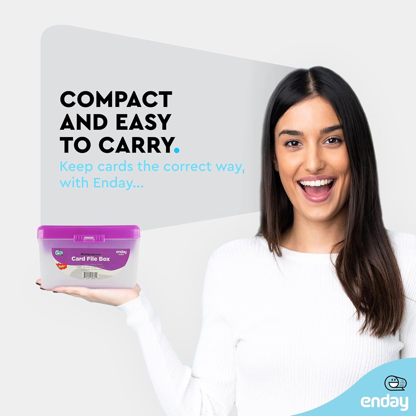 Emraw Index Card holder Case 3" X 5", ideal box card holder for Filing Notes, Addresses & Recipes. Holds Up to 250 Cards, Grey, Pink, Purple, Blue (Pack of 12)