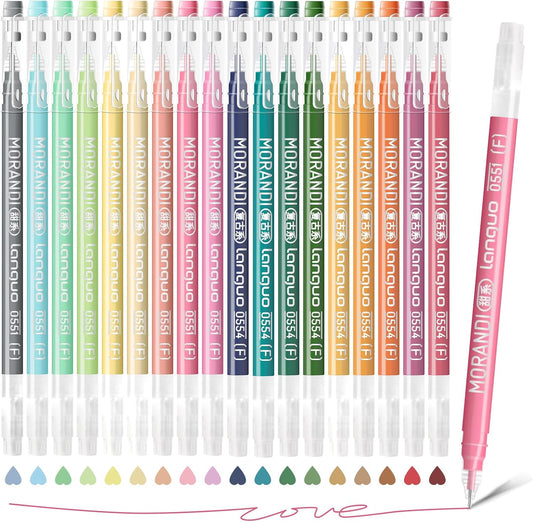 Gel Pens For Coloring, 18 Pack Colored Pens for Black Paper & White Paper, 0.6MM Fine Point Pens for Coloring, Writing, Drawing, Journaling, Note Taking, School, Office, Home