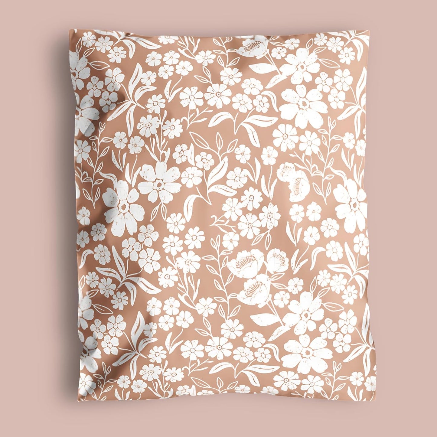 Poly Mailers 10x13 Inch 500 Pack Medium Shipping Bags Strong Thick Mailing Envelopes | Self Sealing Adhesive | Waterproof & Tear Resistant | Small Business Packaging for Clothing - Floral Dusty Pink