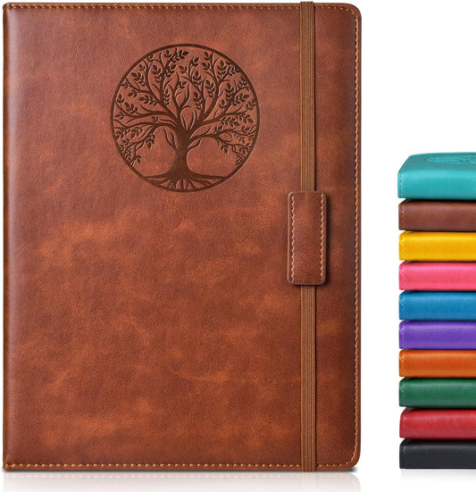 Lined Journal Notebook for Women Men,256 Pages B5 Large Hardcover Leather Journals for Writing,Travel,Business,Work,School,College Ruled Notebooks for Note Taking,Diary Notepad 7.8"×10.2"