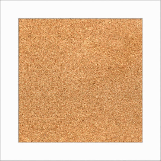 Amanti Art Natural Cork Board for Wall, 17x17 Vision Board with White Frame, Small Corkboard Office Decor for Home Organization, Casual Corkboard Pinboard to Display Items for Home Organization in
