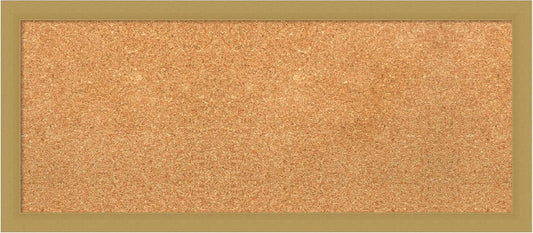 Amanti Art Natural Cork Board for Wall, 14x32 Vision Board with Gold Frame, Medium Corkboard Office Decor for Home Organization, Casual Corkboard Pinboard to display items for home organization