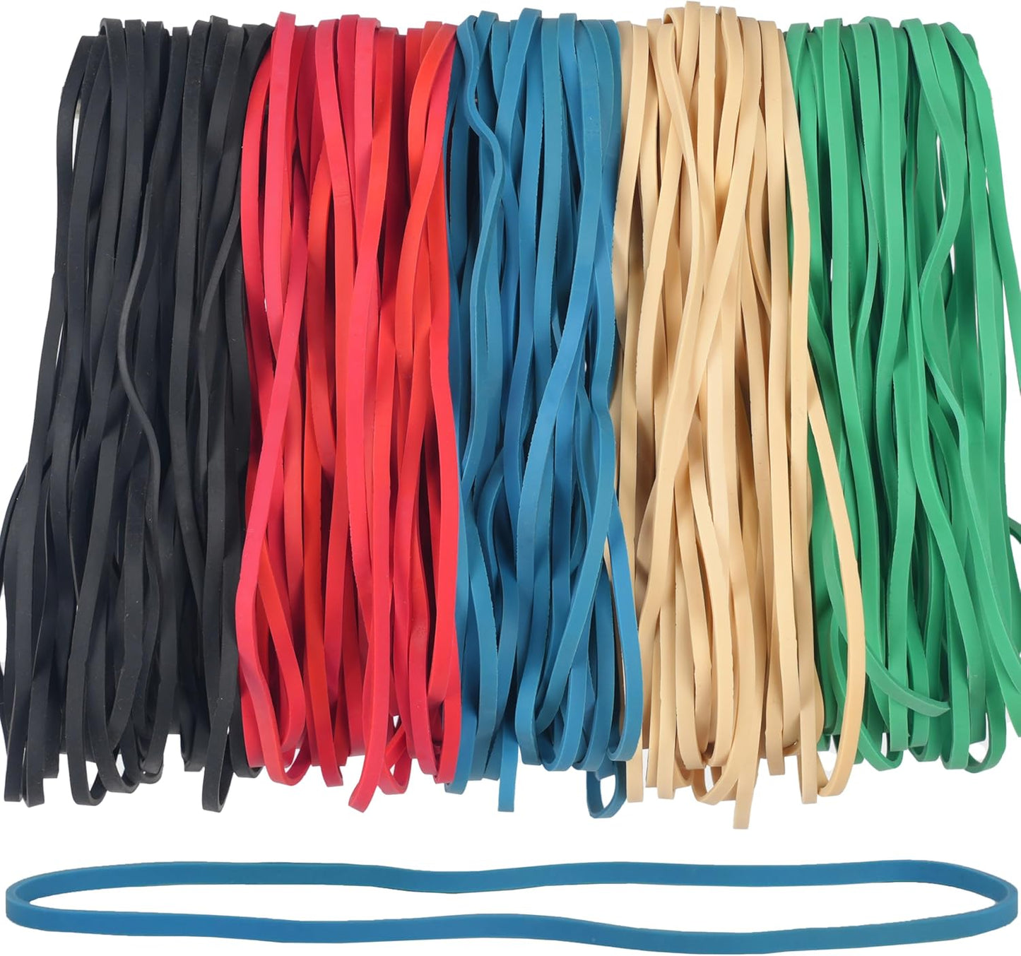 Rubber Bands Garbage Can Bands Elastic Large Size #117B 120 Pcs Trash Can Bands Elastics Bands 7 inch Assorted Color For Office Supplies Home