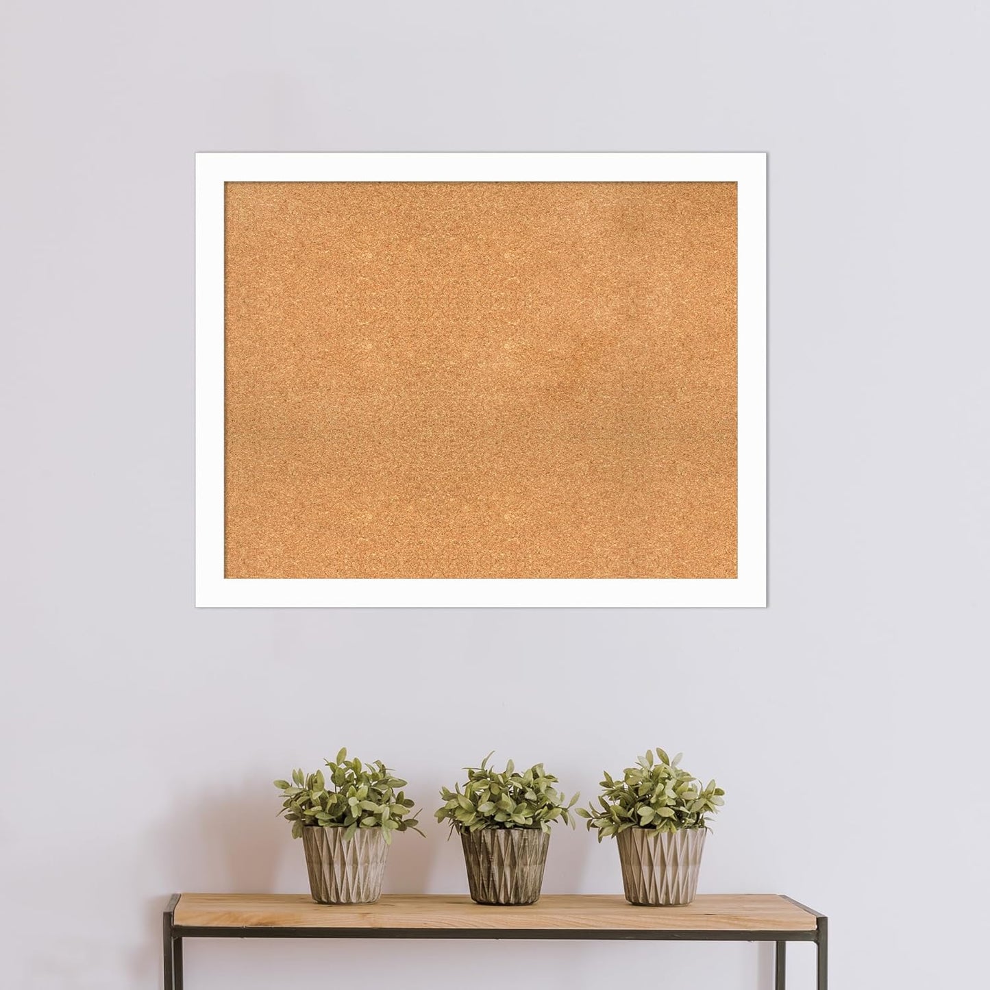 Amanti Art Natural Cork Board for Wall, 31x39 Vision Board with White Frame, Large Corkboard Office Decor for Home Organization, Casual Corkboard Pinboard to Display Items for Home Organization in