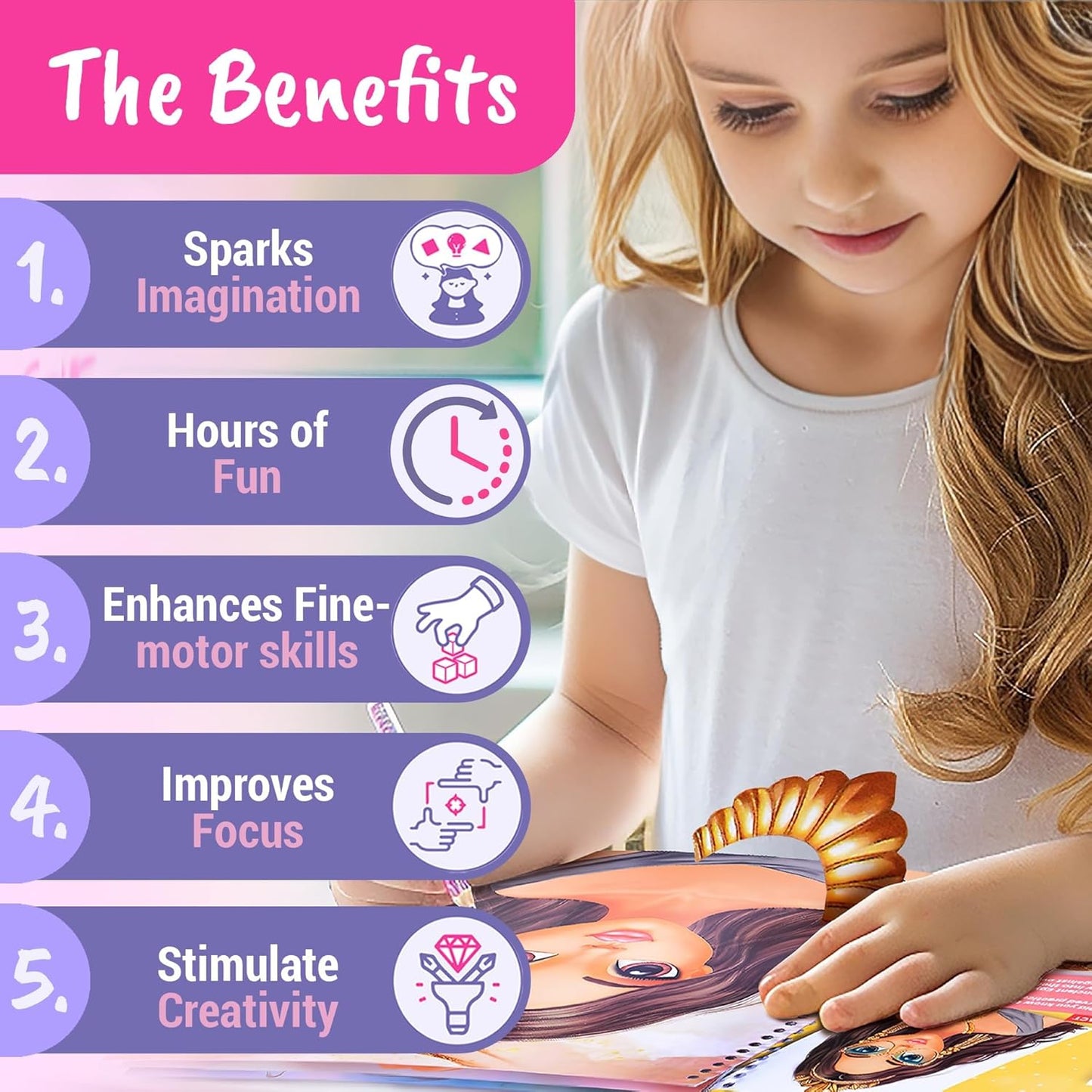 Sticker Stylish Dress up Jewelry. Sticker Activity Book for Kids. Learn Girls Fashion Design with Stickers and Guides for Kids 5 and up with 250+ Reusable Stickers. Gift for Girls