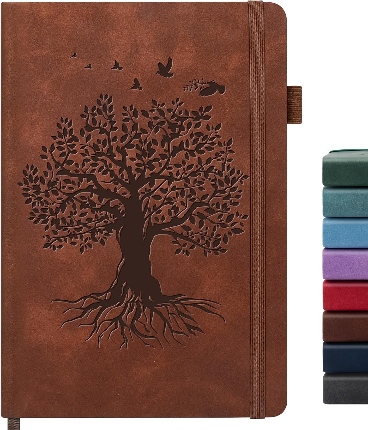 Lined Journal Notebook for Women Men, A5 Hardcover Leather Journals for Writing, 200 Pages Thick Paper, Daily Journal Notebook for Work, School, Note Taking, Business, Travel, College Ruled