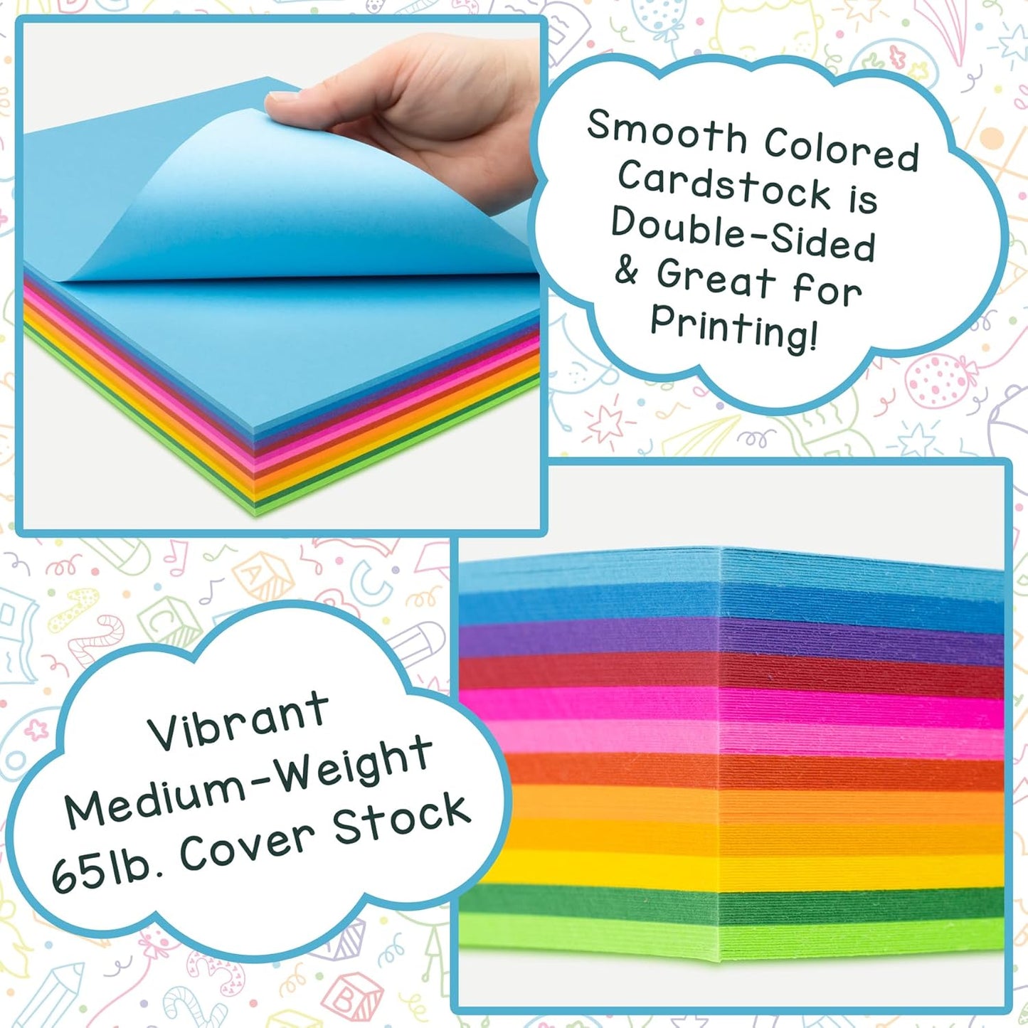 Hygloss Dark Blue Bright Colored Cardstock - 11x17-Inch, 50 Sheets, 65 lb/ 176 gsm, Fade-Resistant, Acid-Free Color Card Stock Paper