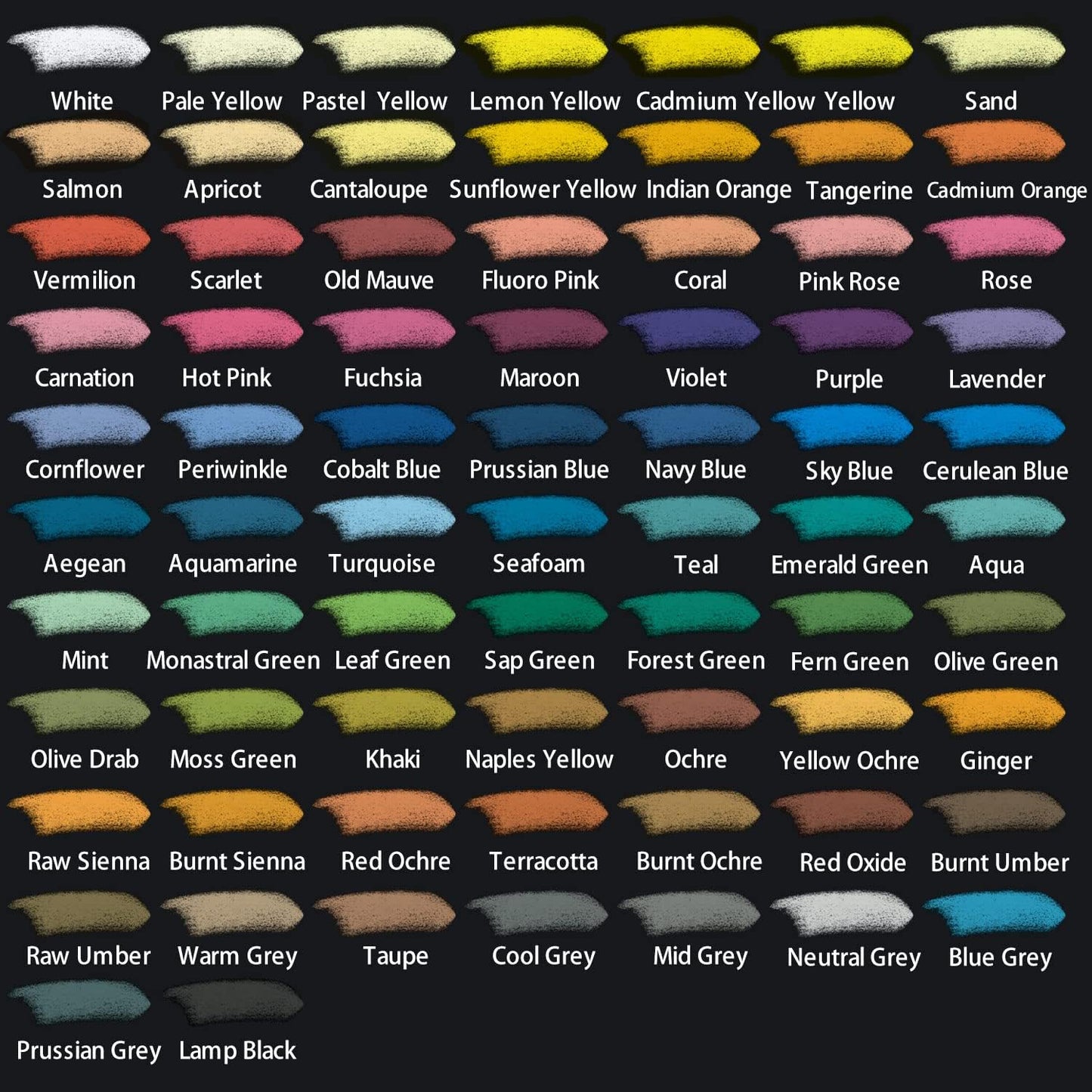 Mont Marte Soft Pastels Signature 72pc, Set of 72 Assorted Colored Pastel Sticks, Vibrant and Blendable, Ideal for Art, Craft, Drawing, Sketching