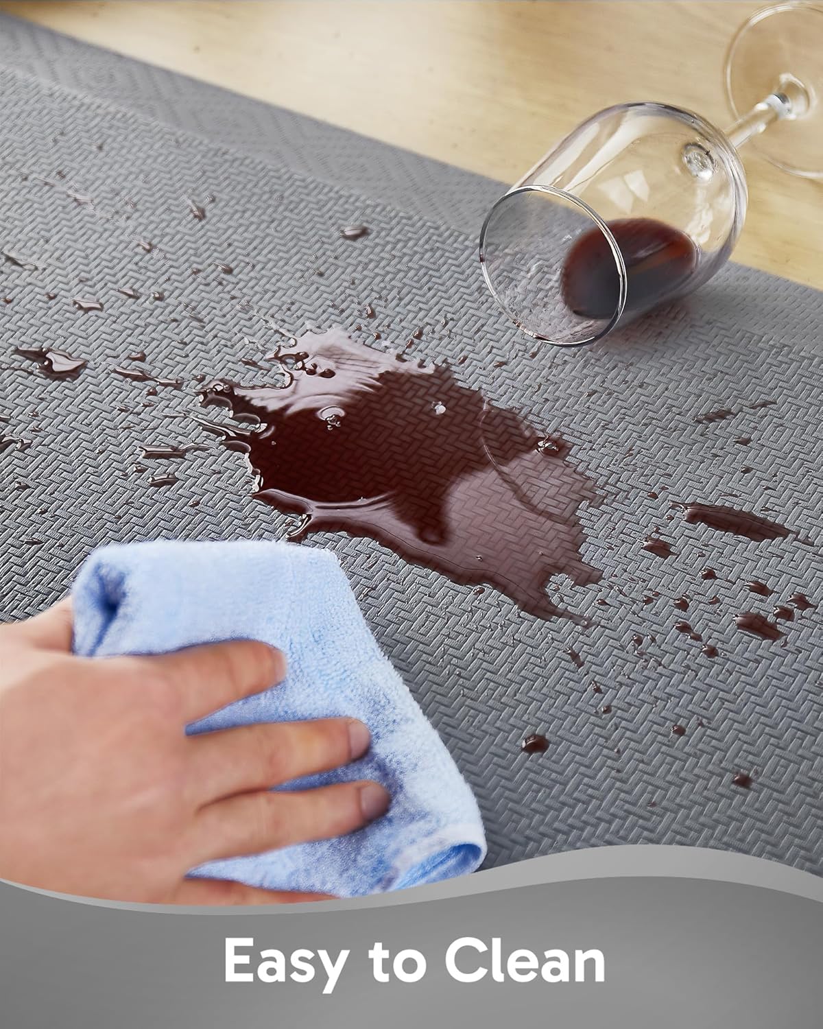 Ophanie Kitchen Mats for Floor, 3/4 Inch Thick Kitchen Rugs, Anti Fatigue Standing Cushioned Mat, Waterproof,Comfort Ergonomic Mat for Office, Home, Sink, 20'' x 48'' Brown Non-Slip Bottom