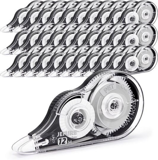 30 Pcs Correction Tape, 39.37 Ft White Wrong Out Tear-Resistant Bulk, Instant Corrections Easy to Use Applicator for School, Office, Note Taking, Journal (Tape Width 0.2 in，Clear)