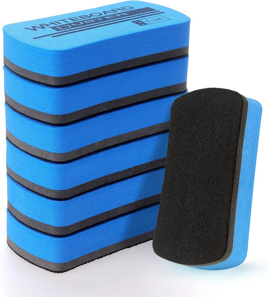Tamaki 6 Pack Magnetic Whiteboard Eraser, Dry Eraser Erasers for White Board, Whiteboard Erasers for Kids Classroom, Blue