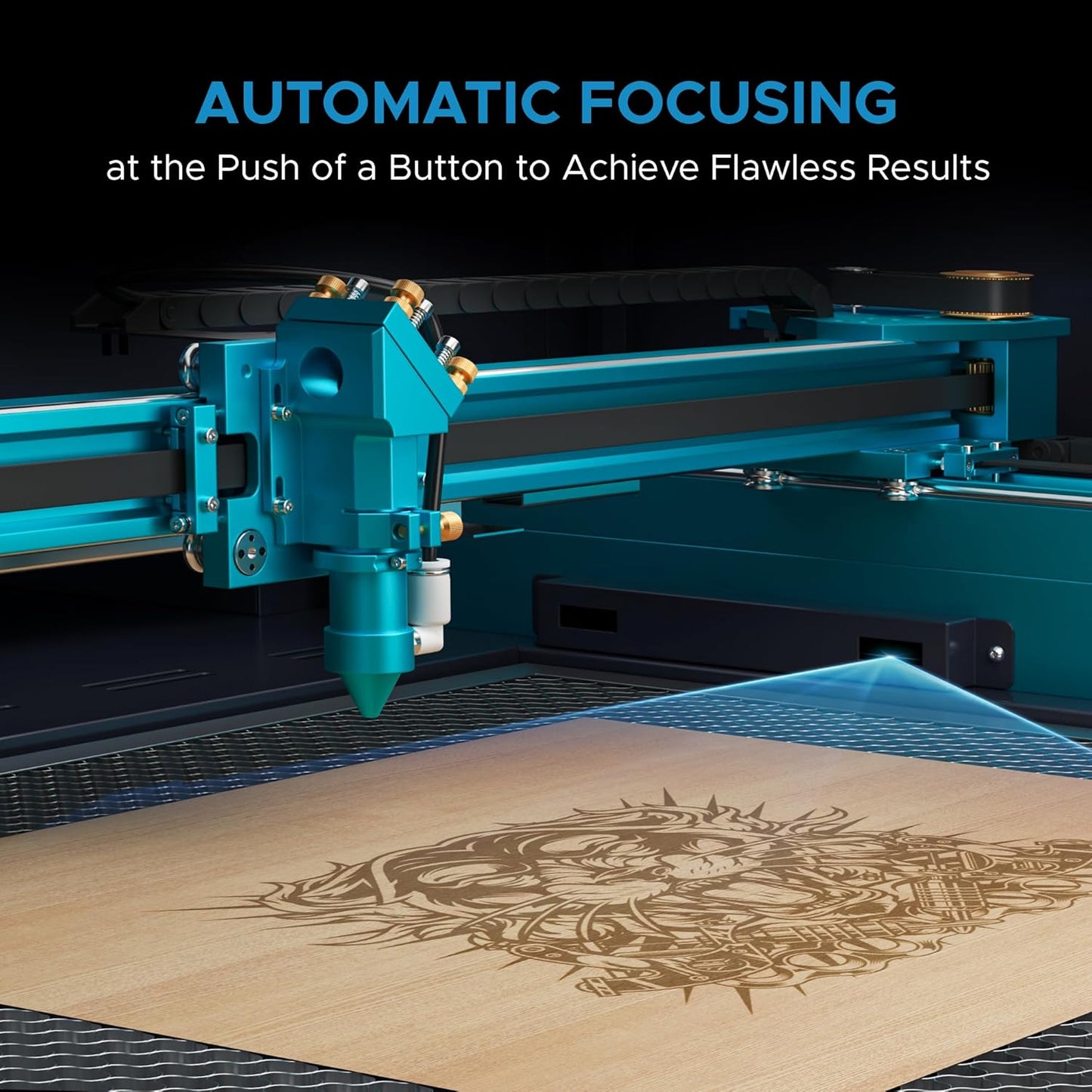 OMTech Pronto 130W CO2 Laser Engraver & Cutter – 51"x35" Workspace, 1,000mm/s Speed, Autofocus, 2-Way Pass, Air Assist, for Wood, Acrylic & More