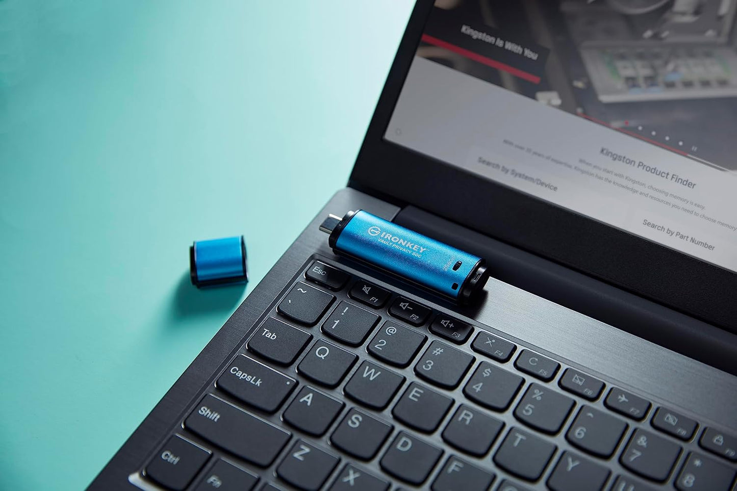 Kingston Ironkey Vault Privacy 50 USB-C 64GB Flash Drive | FIPS 197 Certified | XTS-AES 256-bit | BadUSB and Brute Force Protection | Mult-Password Option | IKVP50C/64GB