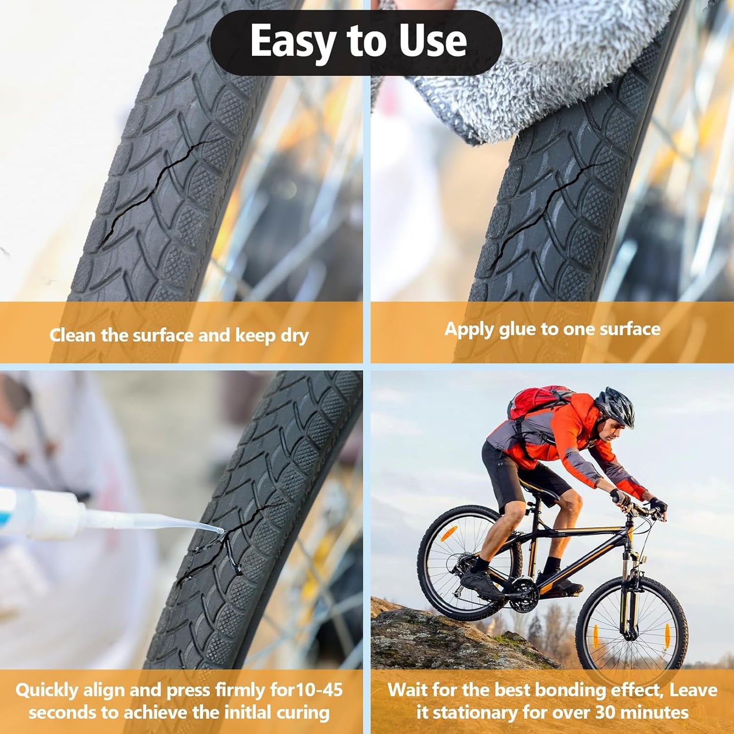 Super Glue for Rubber with Anti Clog Cap. 6 x 1 fl oz,CA Glue - Waterproof Clear Glue Cyanoacrylate Glues for RC Tires, Seals, Gaskets, Soles, Hose, Mat & Neoprene, Automotive Parts Repair, Quick Dry