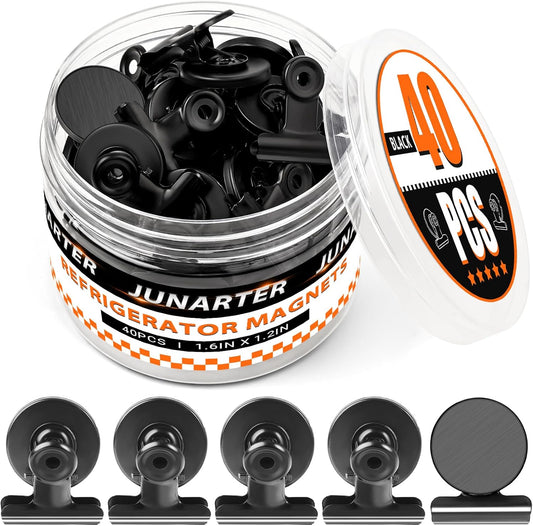 40 Pack Heavy Duty Magnetic Clips, Fridge Magnet Whiteboard Magnet Clips, Refrigerator Magnets Clip, Non-Scratch Clip Magnets for Fridge Whitoboard, Locker Magnets for School, Office, Home, Kitchen