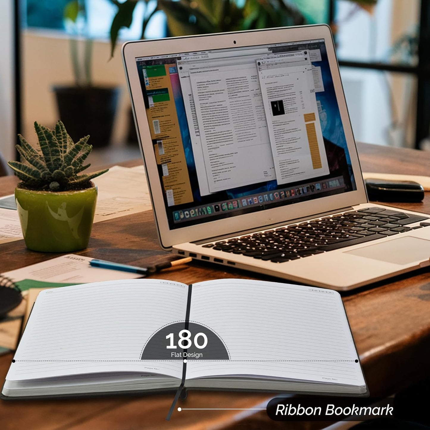 Nextnoid Hardcover Dotted Journal Notebook - 120 GSM Thick Paper, Medium A5-256 Pages - Perfect For Handwriting, Diagrams, Note-Taking and To-Do Lists (Dot, Green)