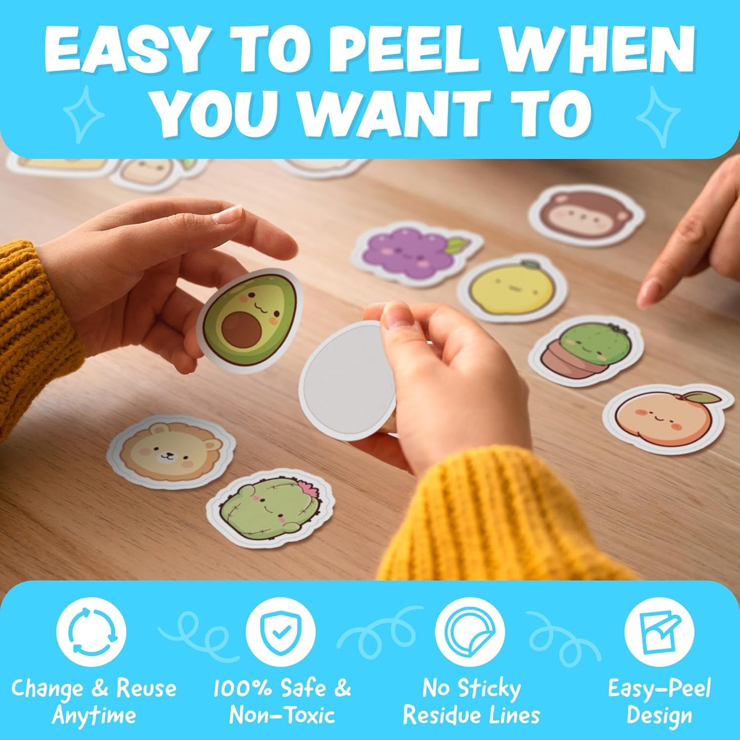 Cute Stickers for Kids - Kawaii Stickers for Kids Classroom Decor, Water Bottle & Teacher Rewards - 108pc Easy Peel Bulk Pack for Teens - Waterproof Vinyl Decals - Scrapbooking, Journaling, Notebook