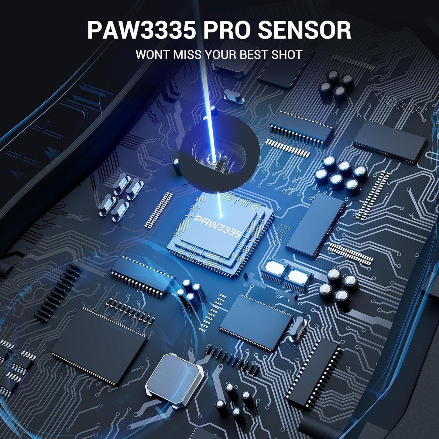 Redragon Wireless Gaming Mouse, Ergonomic Mouse 16000 DPI with Rapid Fire Key, 9 Macro Buttons, 170-Hour Durable Power Capacity and RGB Backlight Wired/Wireless Mouse for Laptop/Mac/PC