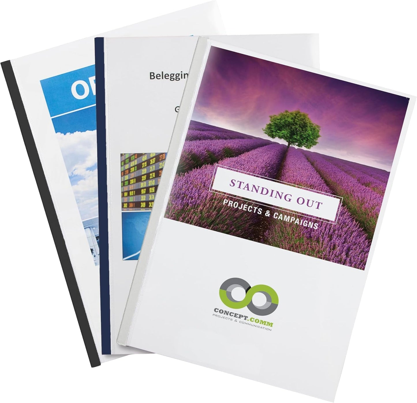 Thermal Binding Clear Covers with Steel Spine –for Thermal Binding Machines – Formerly Unibind – Used in Real Estate, Education and Various Businesses (Quartz, 80 Sheets Max - 72/Box)