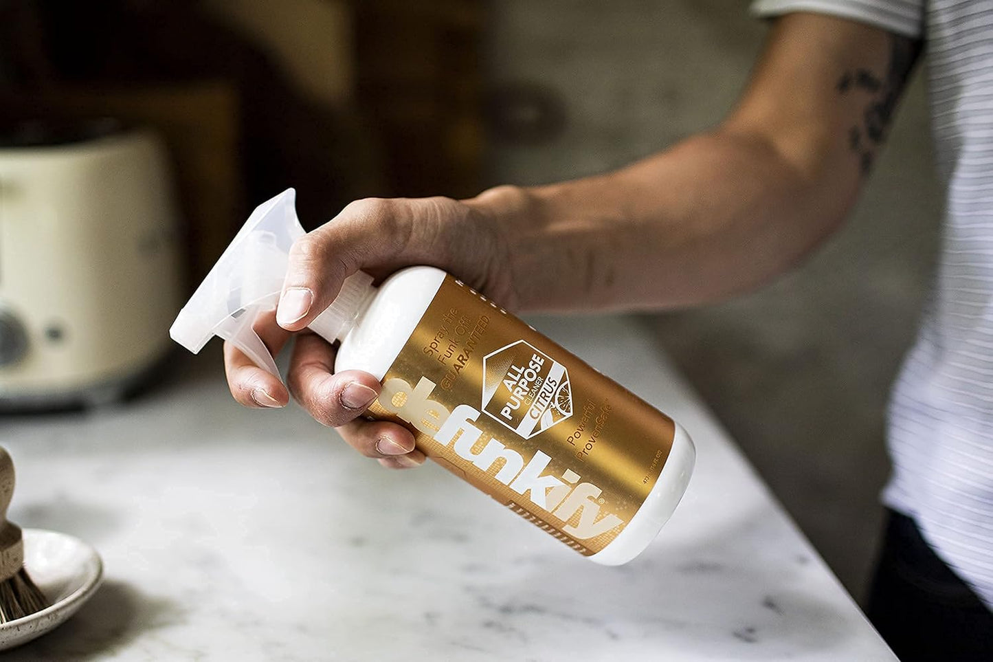 All Purpose Cleaner Spray, 16oz (2-Pack). 'Citrus' Essential Oil Multi-Surface Cleaner for Kitchen, Bathroom, Floor. 'ProvenSafe' Plant-Based Formula Concentrate Safe for Kids, Pets, Stone & Marble