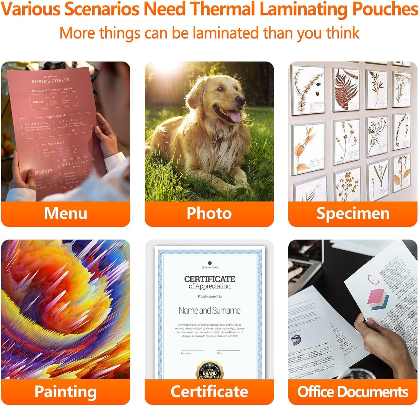 Thermal Laminating Pouches, 9 x 11.5 Inches Laminating Sheets, 3 mil Thick Laminate Sheets, 4000 Pack,Clear