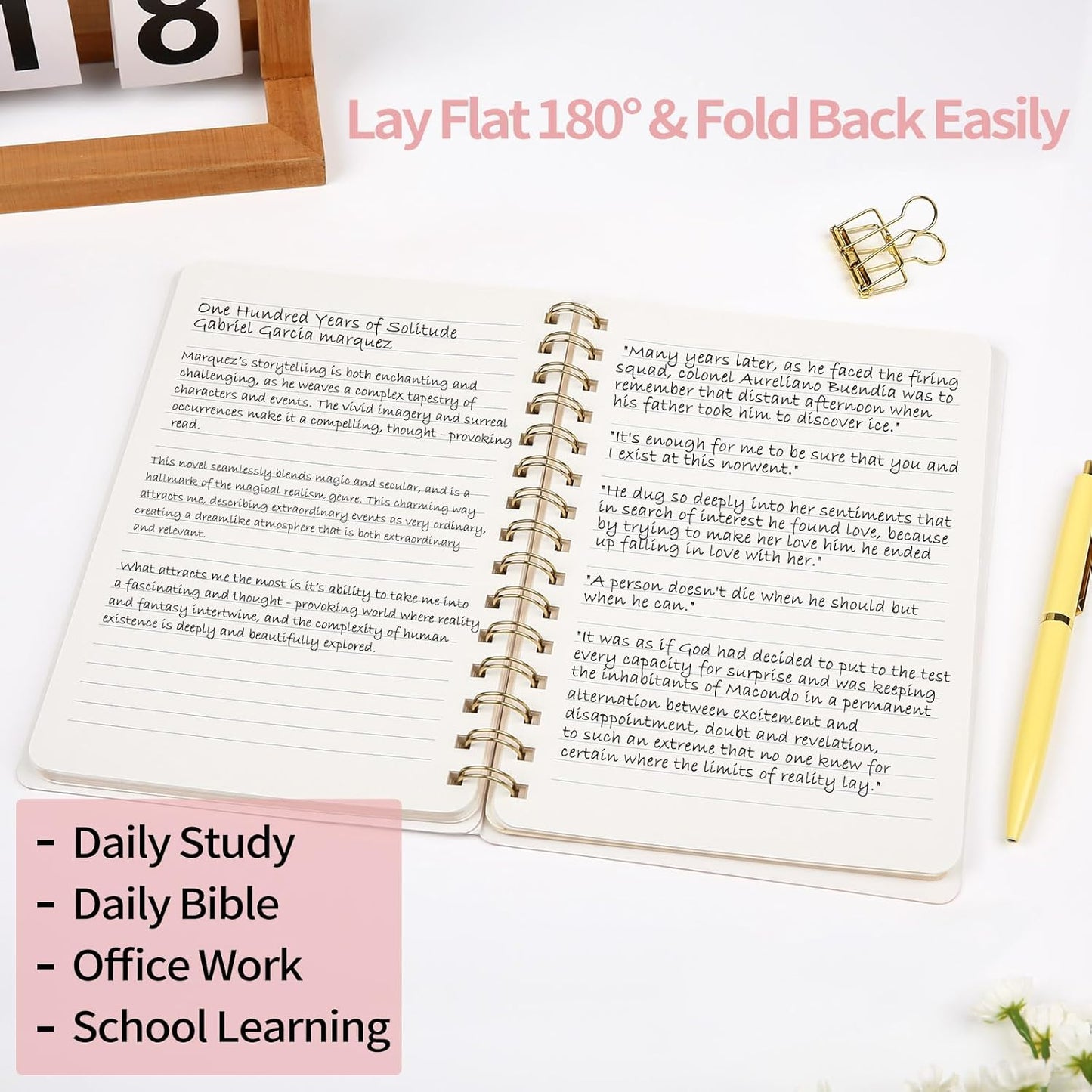 Lined Spiral Notebook College Ruled A5 Journal Book for Note Taking, 160 Pages Writing Journal for Office and Home School Supplies 5.75x8.125 inch (3pack-Brown/Khaki/Violet)