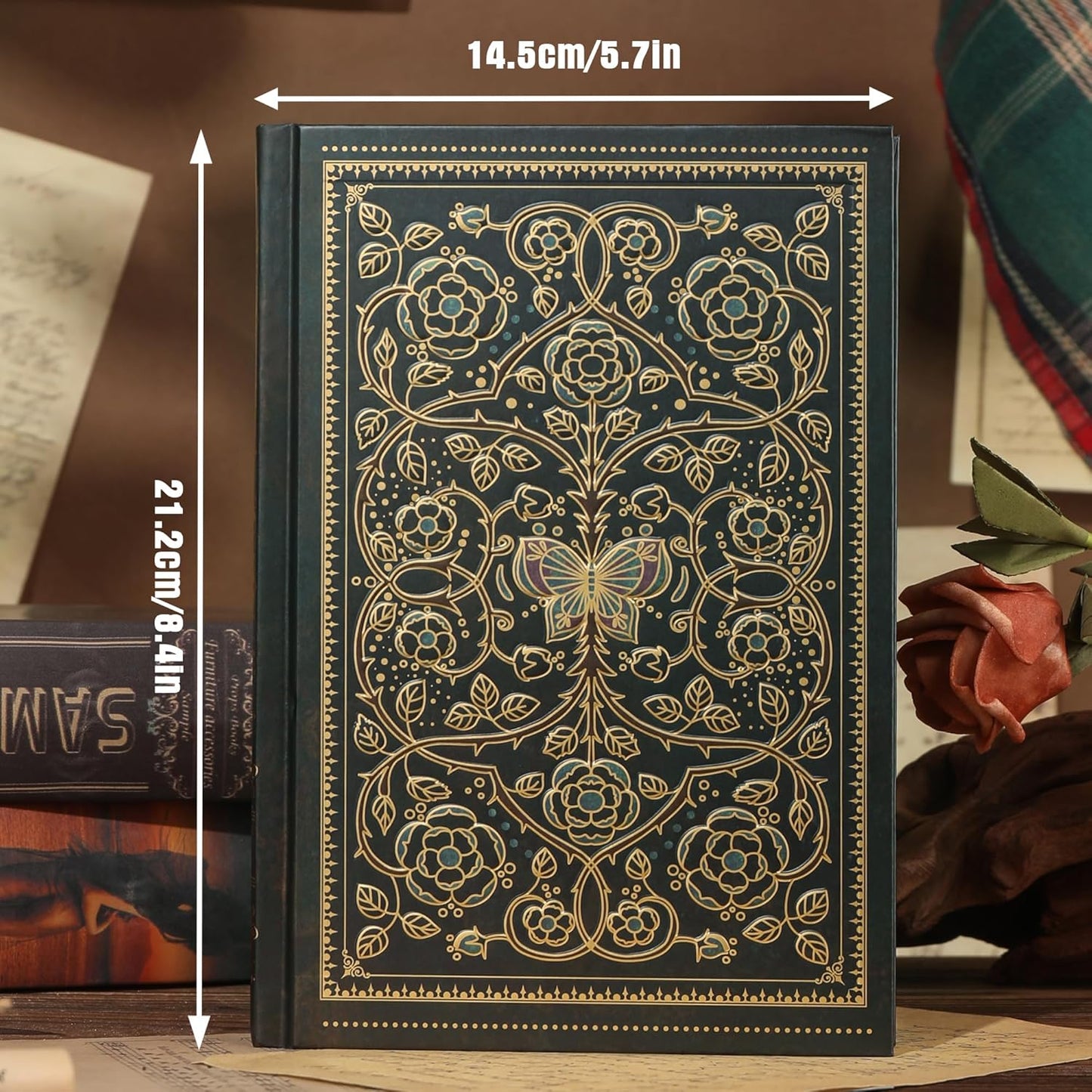 Line Notebooks for Women Men, A5 Aesthetic Hardcover Ruled Diary, 100 GSM Journals for Writing for Work, Note Taking, Office School