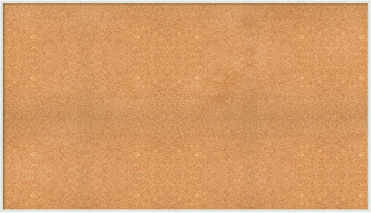 Amanti Art Natural Cork Board for Wall, 33x57 Vision Board with White Frame, Oversize Corkboard Office Decor for Home Organization, Modern Corkboard Pinboard to Display Items for Home Organization in