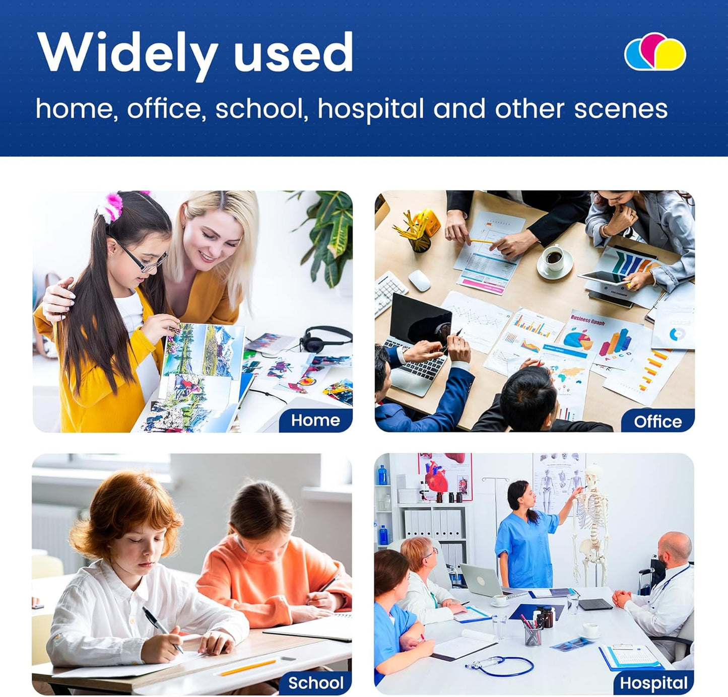 TN229 Toner Cartridges 4 Pack Replacement for Brother TN229BK/C/M/Y TN-229 MFC-L3720CDW MFC-L3780CDW HL-L3280CDW Printer Ink (TN2294PK Black Cyan Magenta Yellow)