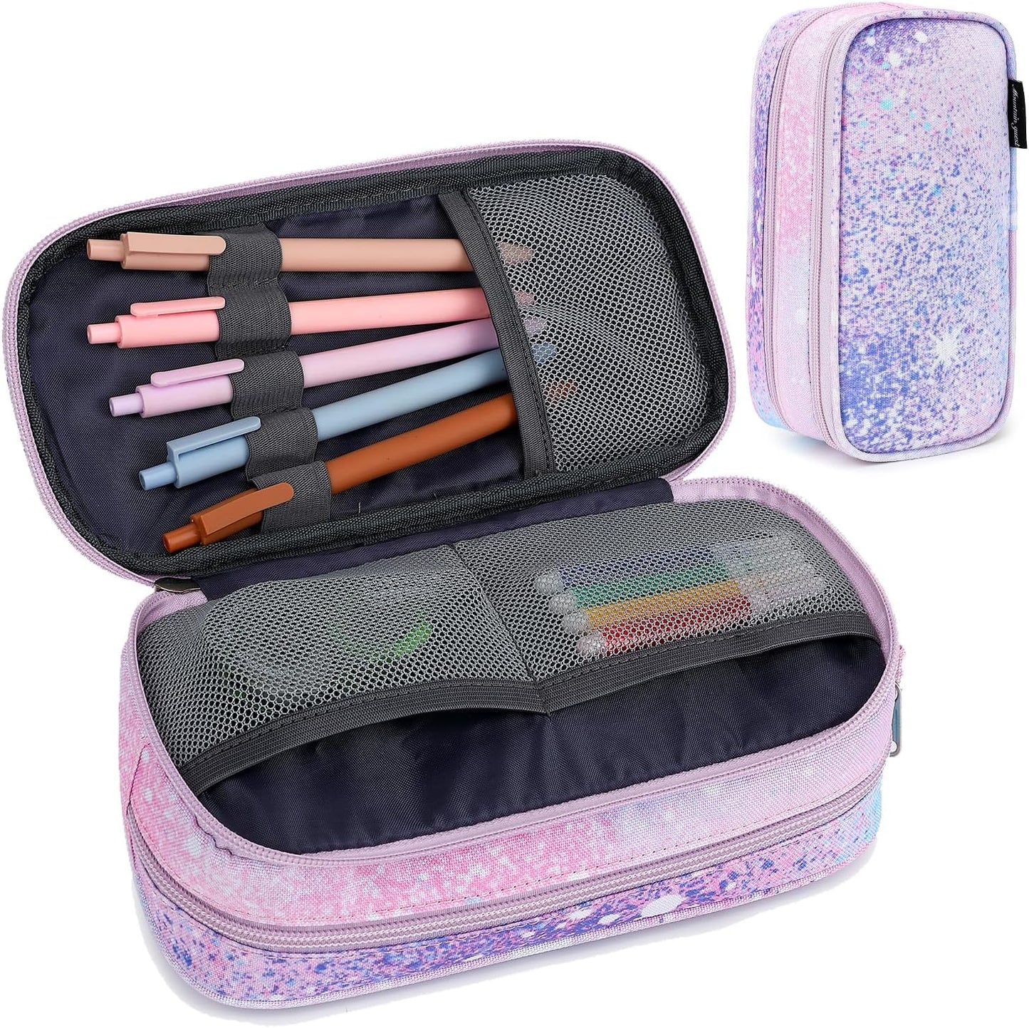 Pencil Cases for kids, Large Capacity Pencil Pouch, Office College School Marker Organizer Case pen for Men Women Adult Teens