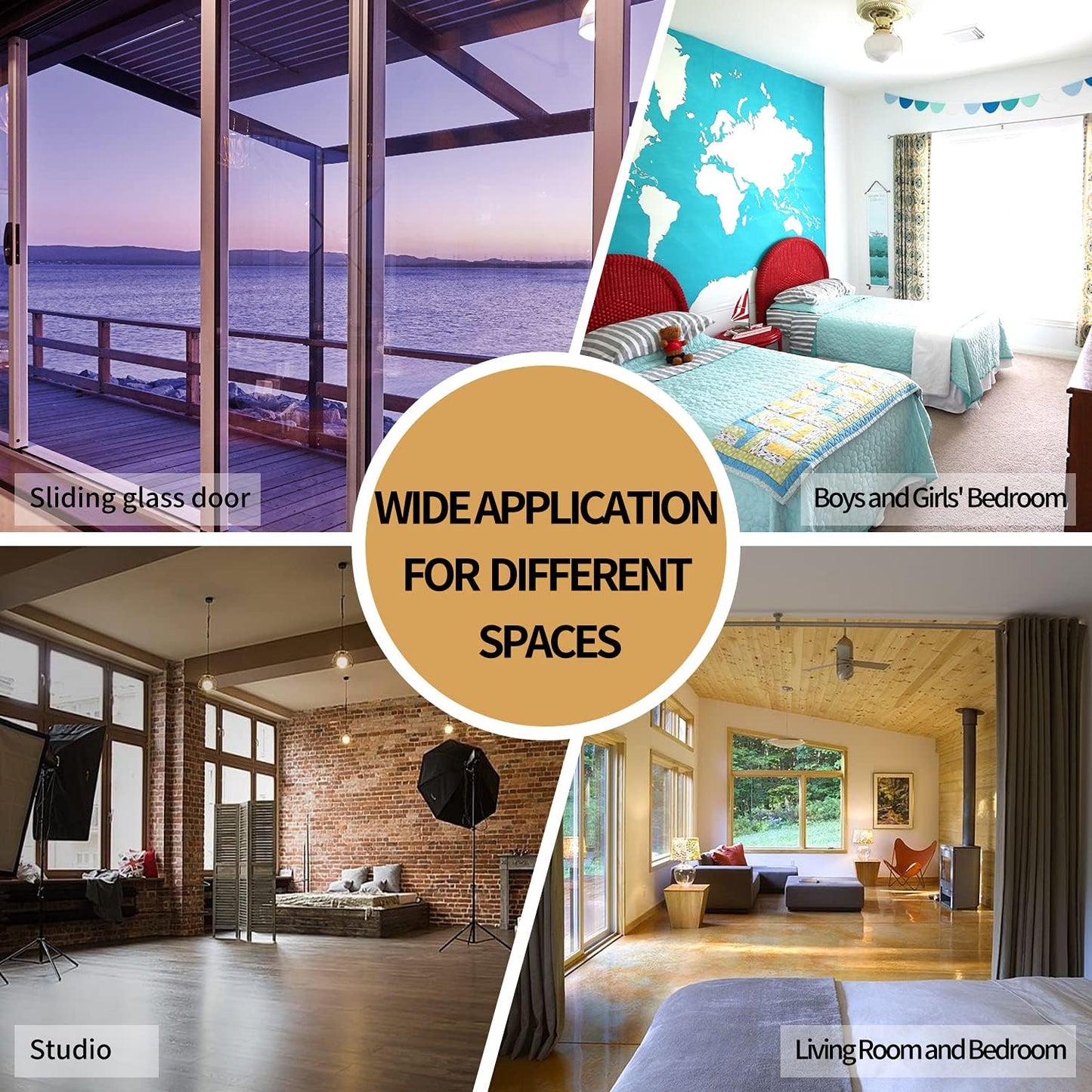 BONZER Room Divider Curtain Screen Partitions Total Privacy Wall Grommet Wide Blackout Curtains for Living Room, 96L x 70W Inch (8L x 5.8W ft), 1 Panel, Chocolate