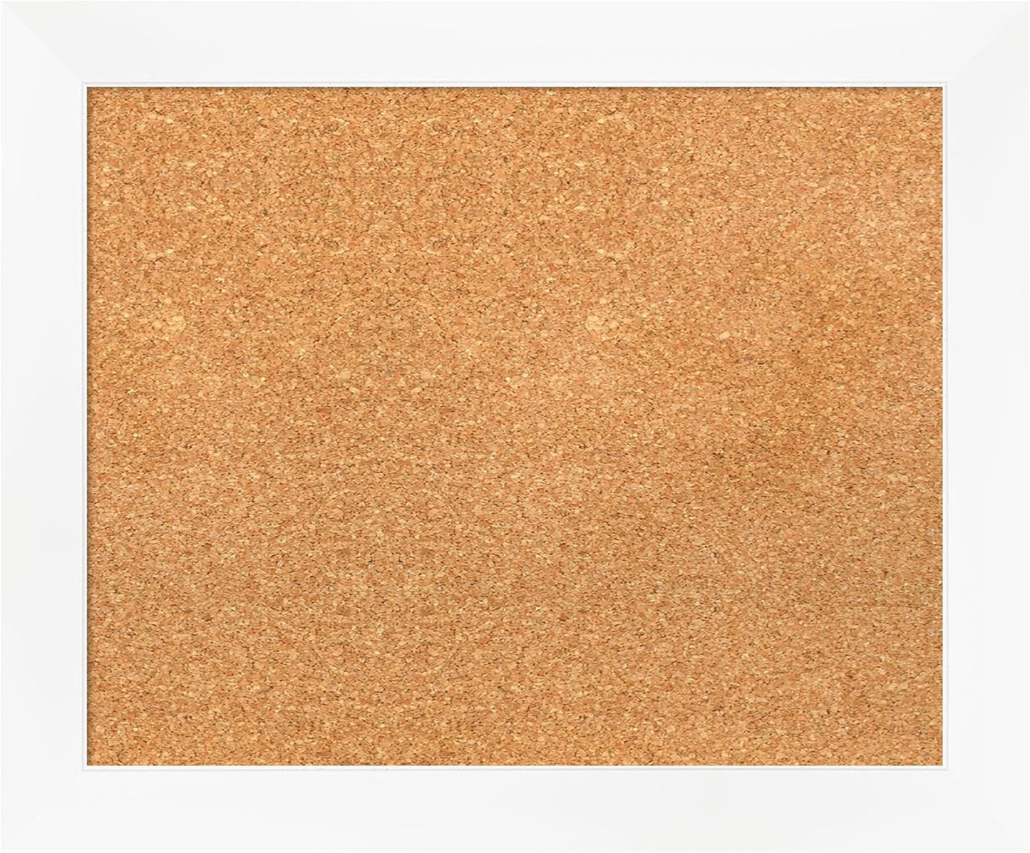 Amanti Art Natural Cork Board for Wall, 19x23 Vision Board with White Frame, Small Corkboard Office Decor for Home Organization, Modern Corkboard Pinboard to Display Items for Home Organization in