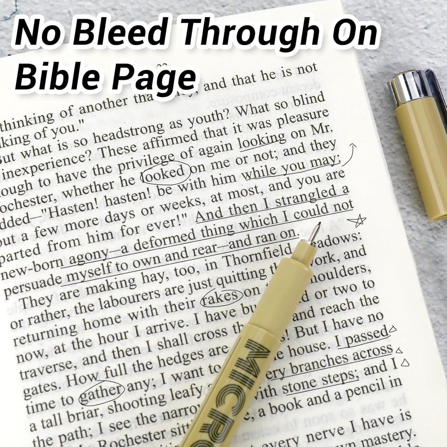 KERIFI 01 Fineliner Ink Pens, 0.25mm Black Micro Fine Point Drawing Pens Waterproof Archival Ink Multiliner Pens for Artist Illustration, Sketching, Technical Drawing, Zentangle, Scrapbooking (6 Pack)