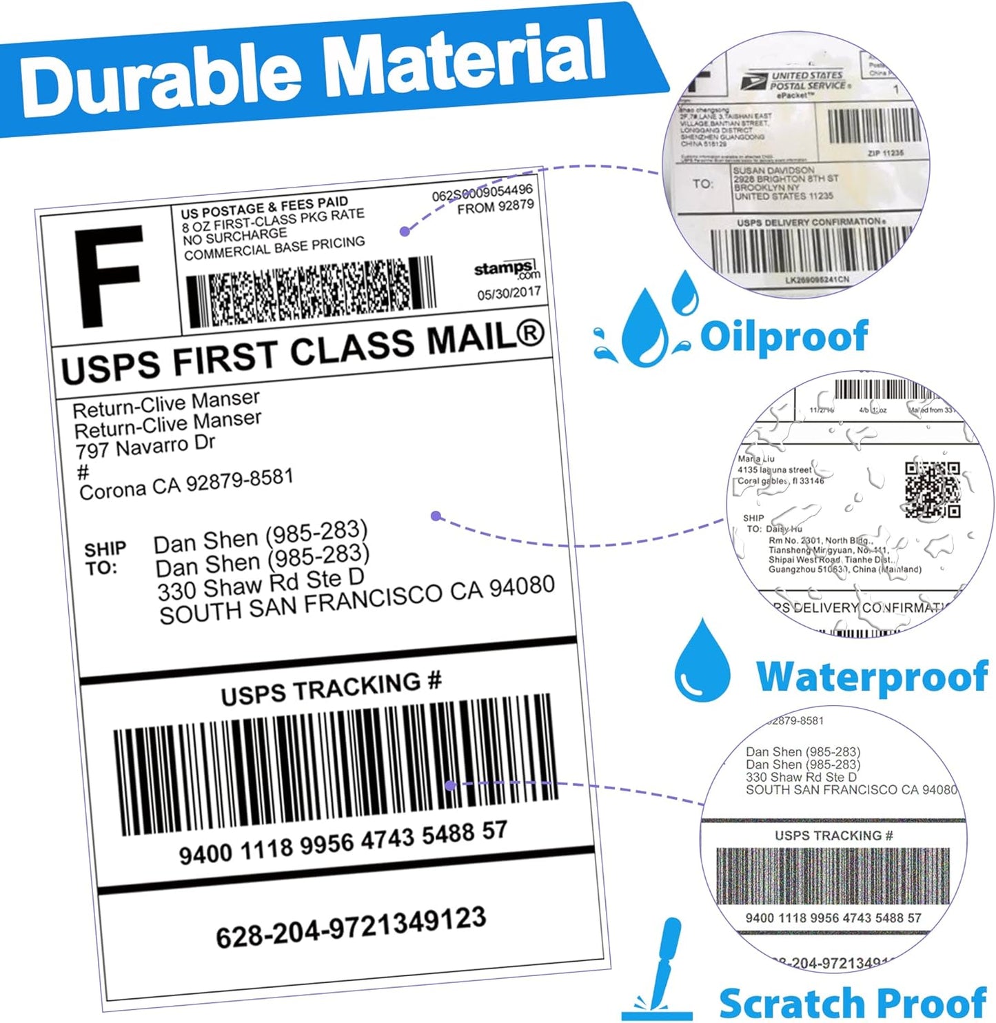 LotFancy 4x6 Thermal Labels, 440 Shipping Labels (2 Rolls) Compatible with DYMO LabelWriter 4XL 1744907, Perforated Postage Label for Rollo, Zebra Desktop Printers, Commercial Grade