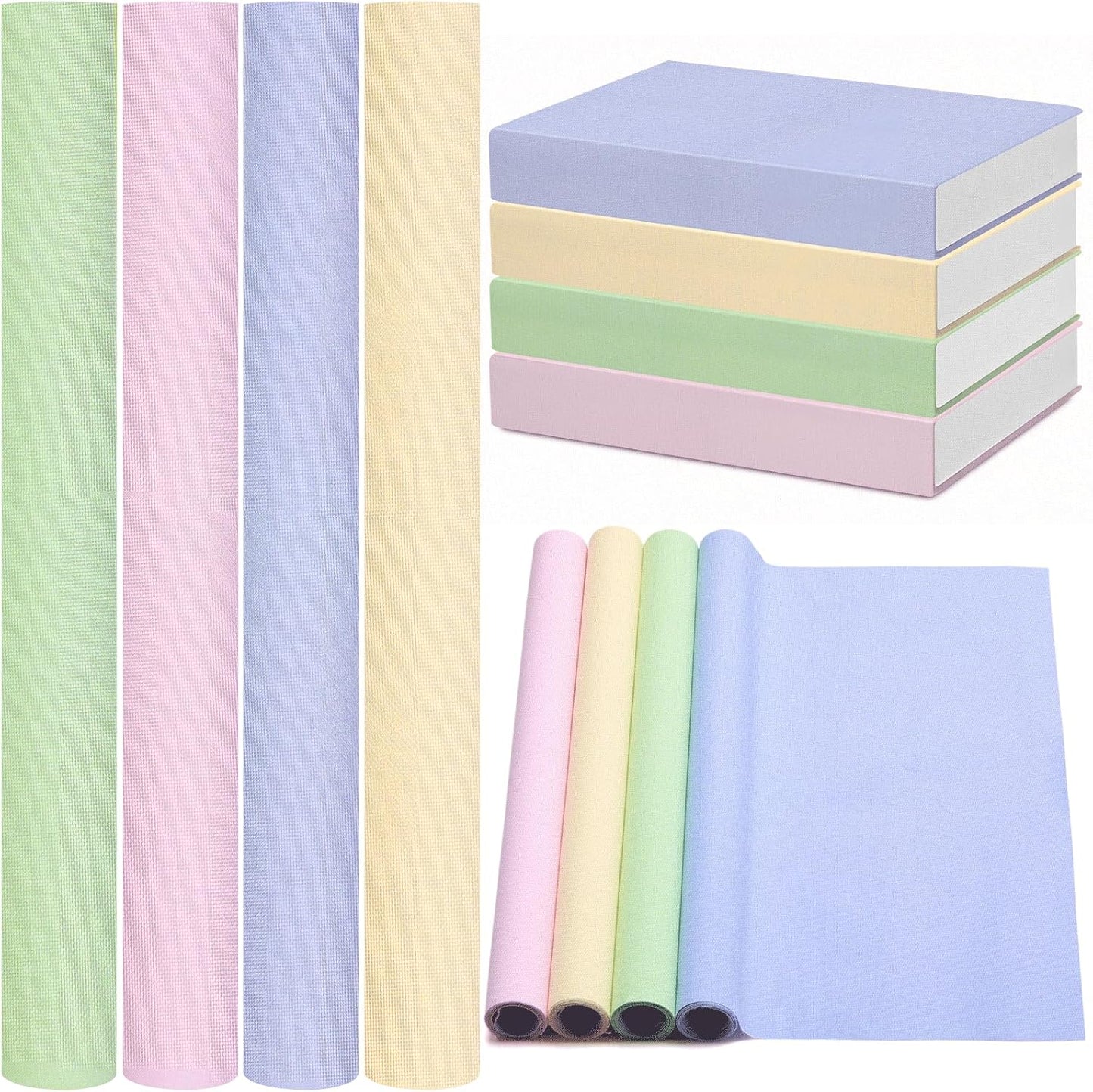 4 Pcs Book Cloth Bookcover Fabric Surface with Paper Backed Book Binding Cloth Fabric Book Cover for Scrapbooking Album DIY Craft Supplies Home, 4 Colors(Morandi Color,40 x 16 Inches)