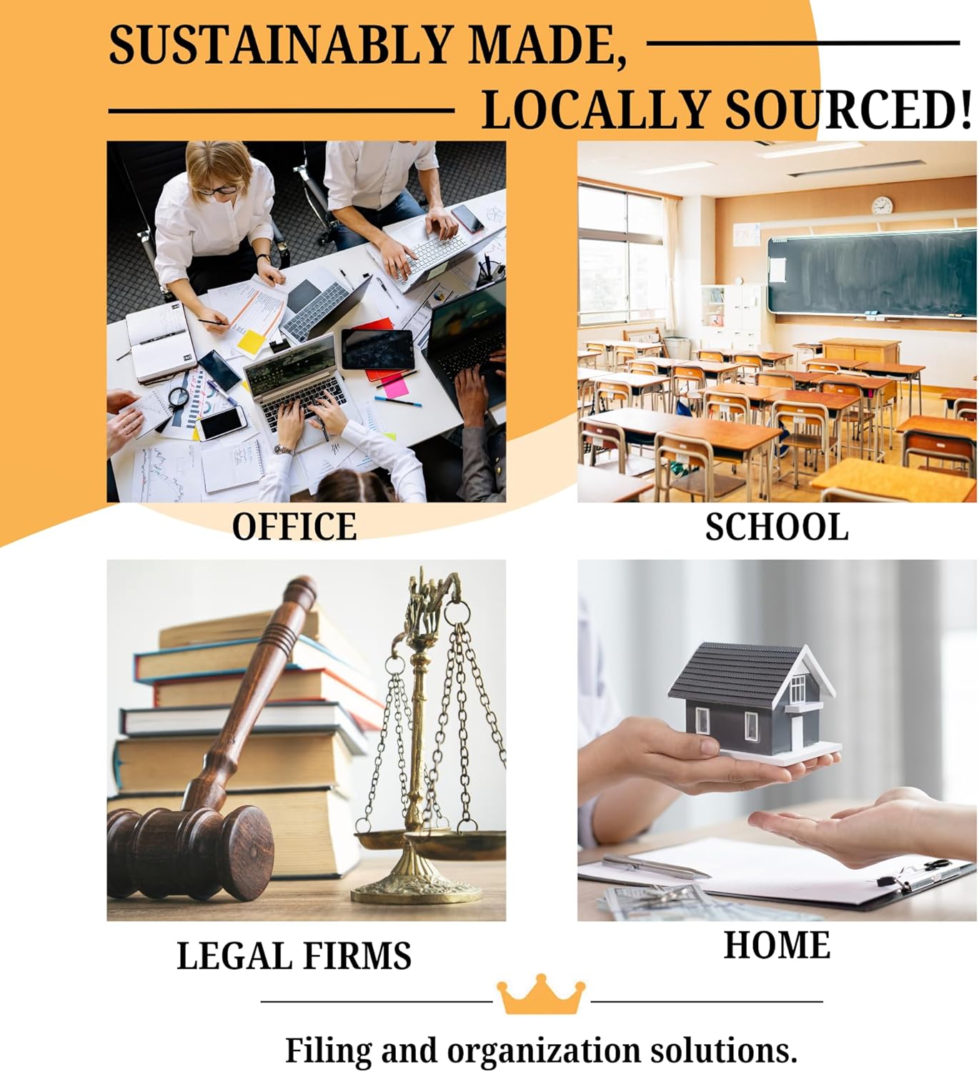 The File King Two Divider Manila Classification File Folder - Letter Size | 10 Pack | 2/5 ROC Top Tab | 1" Expansion | 2" Fastener Prongs | Made in America