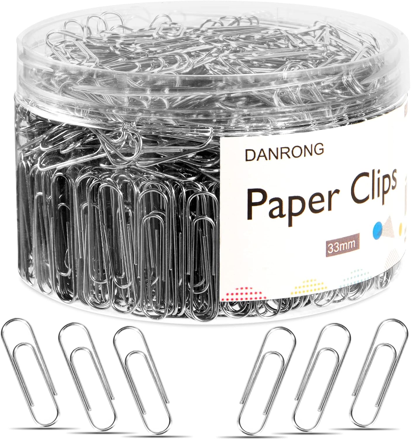 Silver Medium Paper Clips, 750 Pack Paperclips 1.3 Inch (33 mm) Paper Clips Suitable for Office School and Daily Use Also Used for Daily DIY Paper Clip(Silver)
