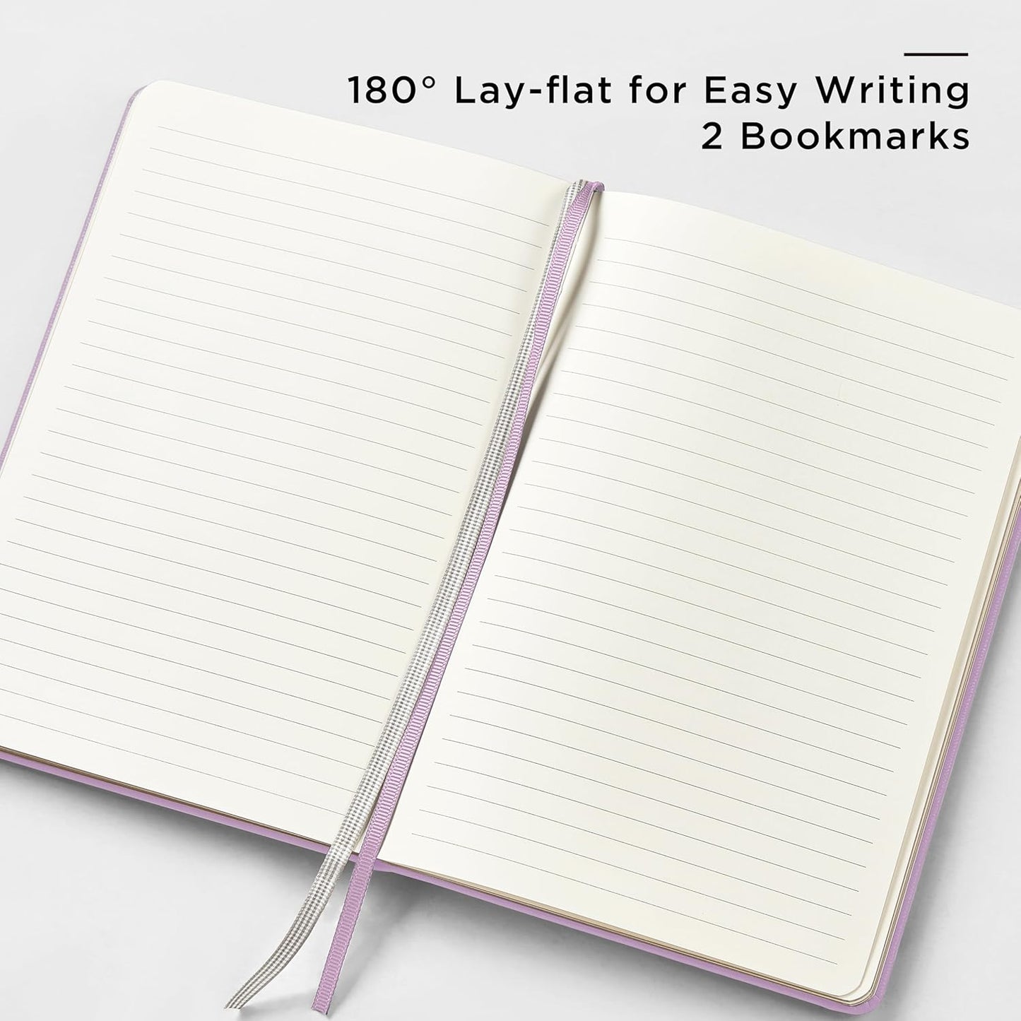 A5 Lined Leather Journal and Pen Set, Hardcover Notebook with Pen, 160 Pages 100gsm Thick Ruled Paper for Men Women, for Work, Business, School or Home Writing, 5.7'' x 8'' (Purple-Set1)