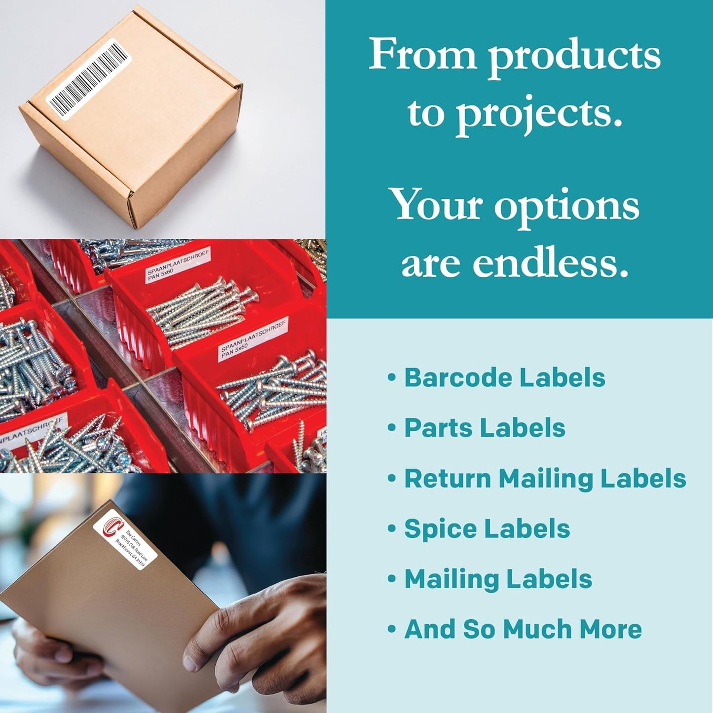 Premium Label Supply White Sticker Address Labels – 4" x 1.5" – Laser/Inkjet Compatible – (12 per Sheet), 2000 Sheets – 24,000 Total Adhesive Labels