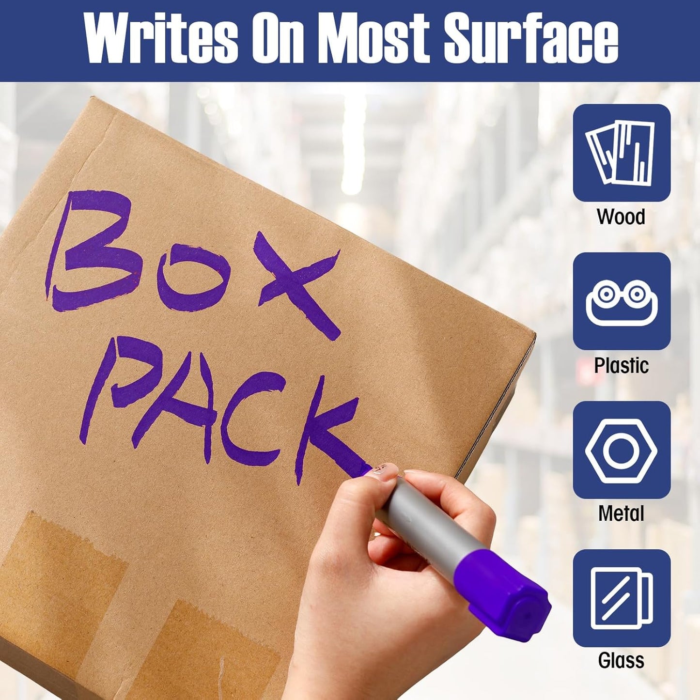 Fuutreo 16 Pcs Jumbo Size Permanent Markers Bulk Large Chisel Tip Permanent Markers Thick Waterproof Jumbo Pens Set Huge Poster Supplies(Rainbow)