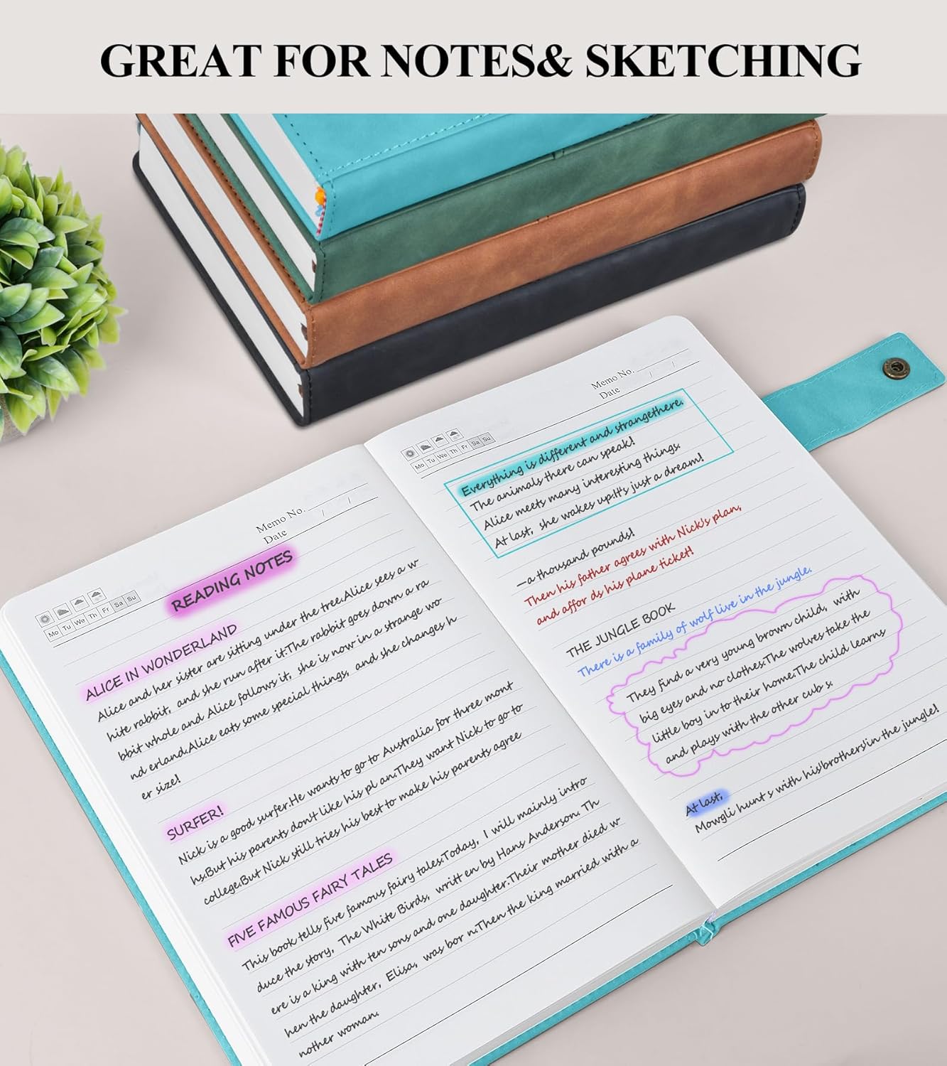 365 Page Thick Lined Journal Notebook for Men Women, A5 Leather Journals for Writing, Hardcover Notebooks for Work, School, Note Taking,Travel, Business,Personal Diary, College Ruled 5.9" x 8.4"