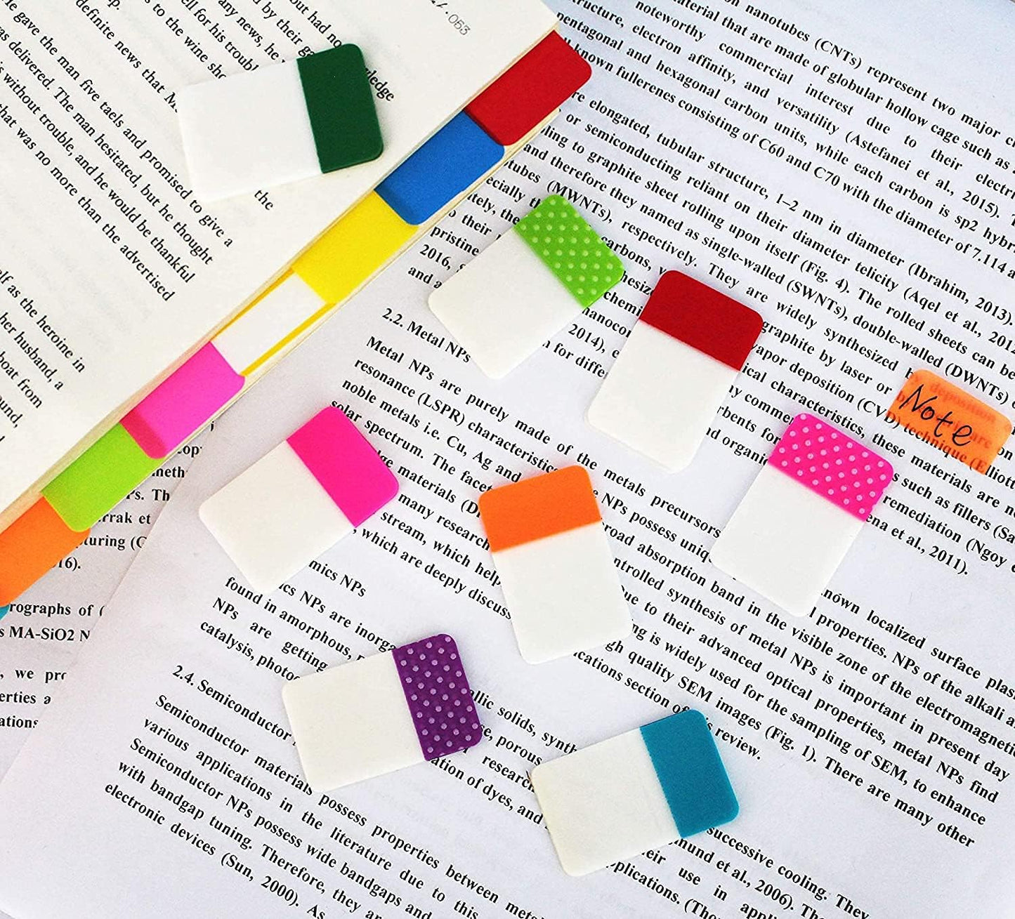 ELII 900 Pieces Tabs Sticky Index Tabs,Writable and Repositionable File Tabs Flags Colored Page Markers Labels for Reading Notes, Books and Classify Files, 41 Sets (Index Tabs)