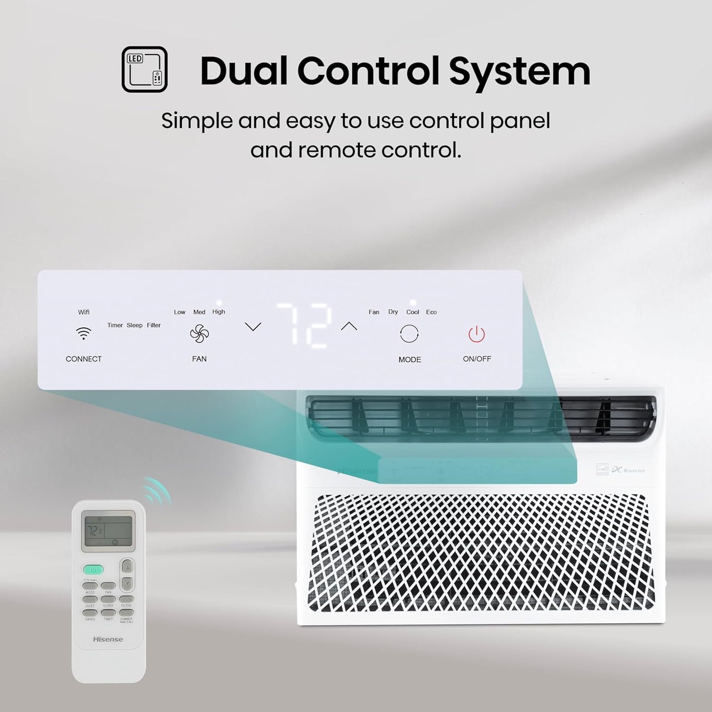 Hisense WCT08W25A Window Air Conditioner, 8,000 BTU, White