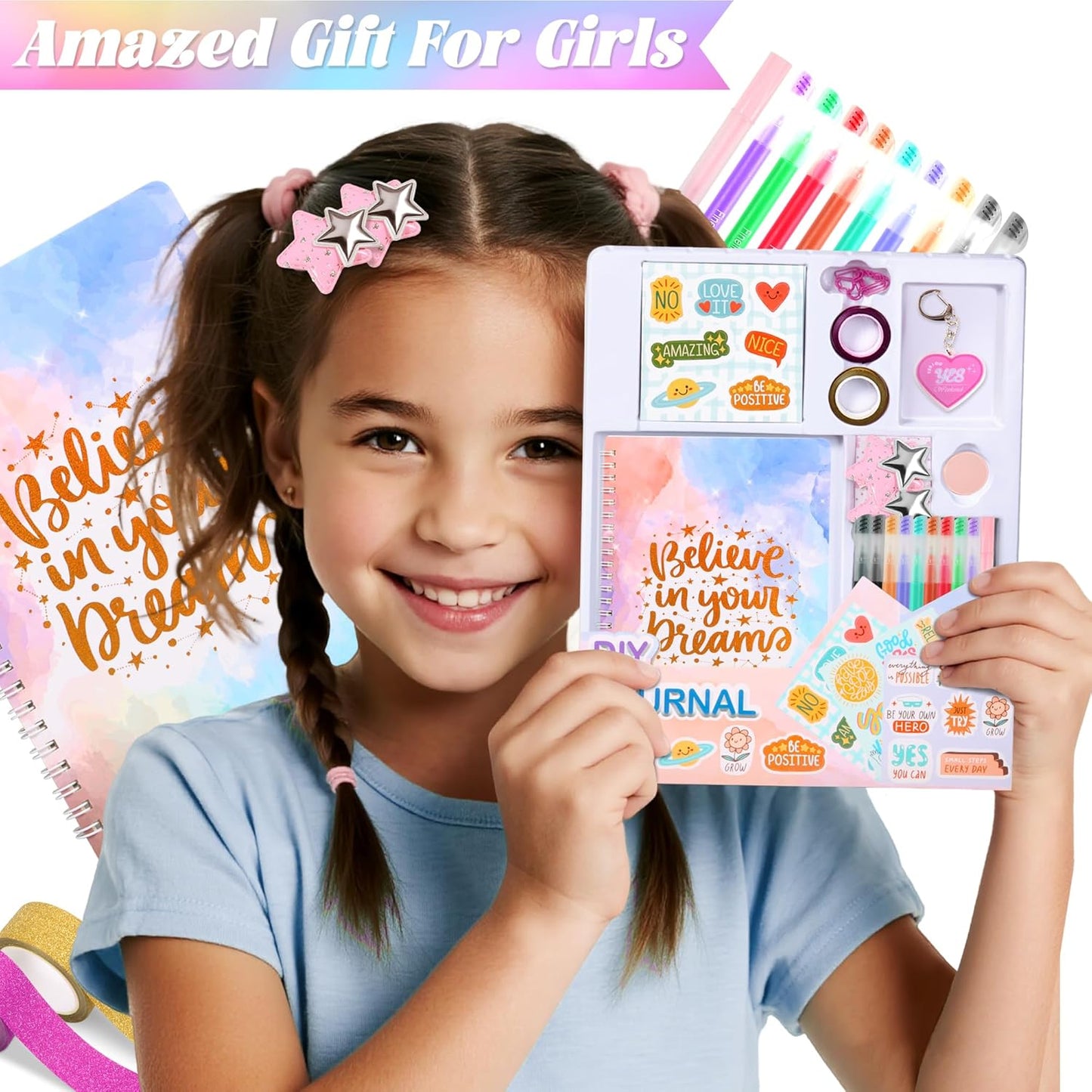 DIY Journal Kit for Girls,Toys for Ages 8-14 and Birthday Gifts for Girls