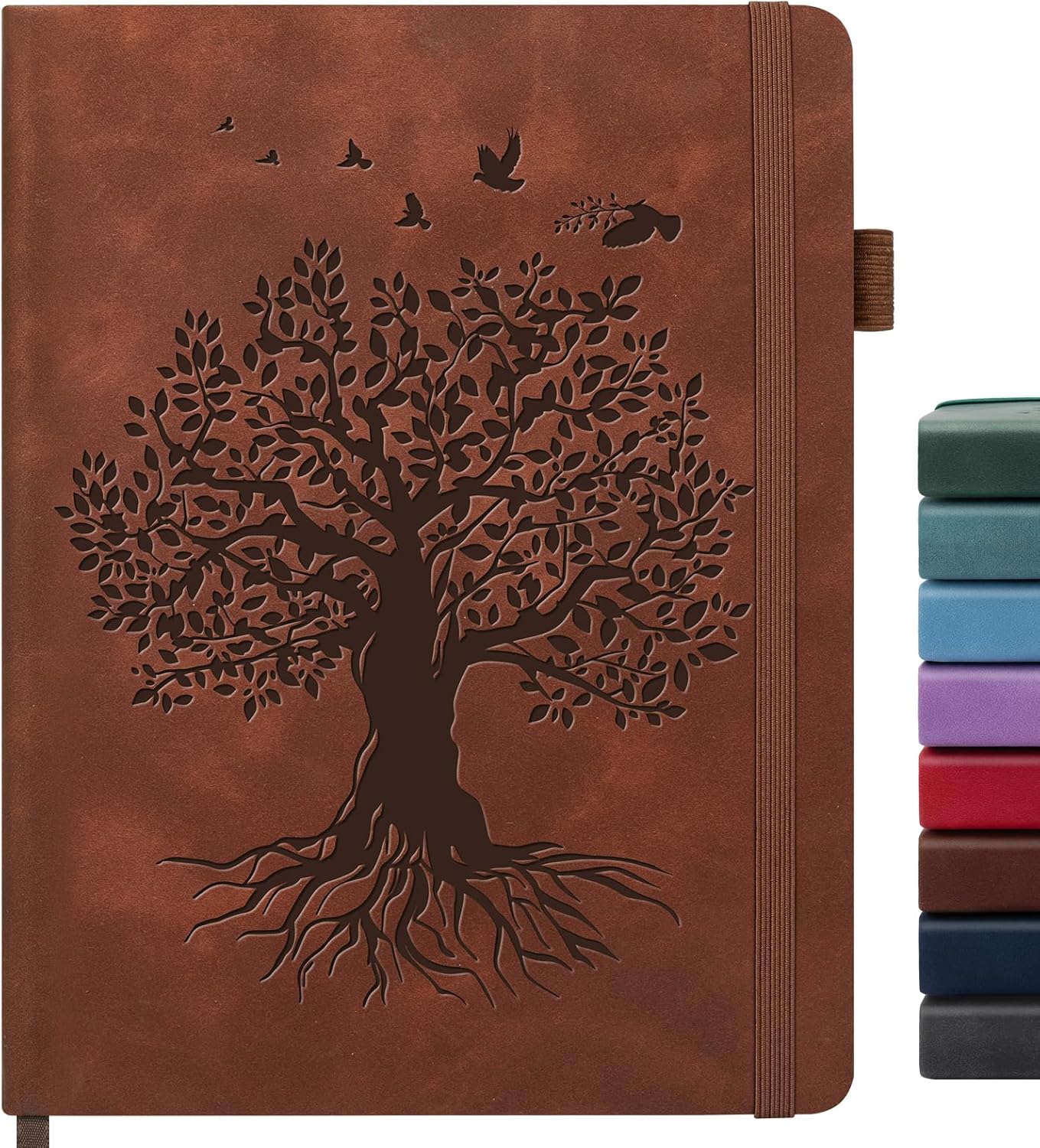 Lined Journal Notebook for Women Men, A4 Hardcover Leather Journals for Writing, 200 Pages Thick Paper, Daily Journal Notebook for Work, School, Note Taking, Business, Travel, College Ruled