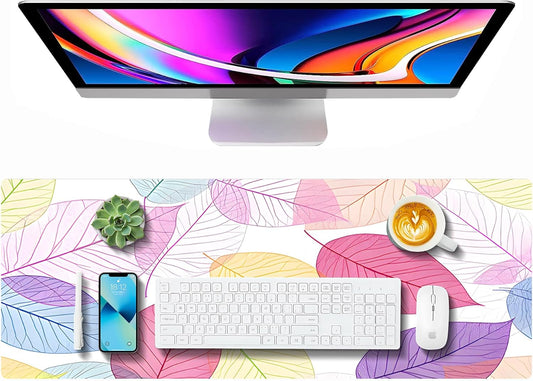 Large Gaming Mouse Pad (31.5"x11.8") - XXL PU Leather Waterproof Desk Mat with Non-Slip Rubber Base for Keyboard, PC & Office