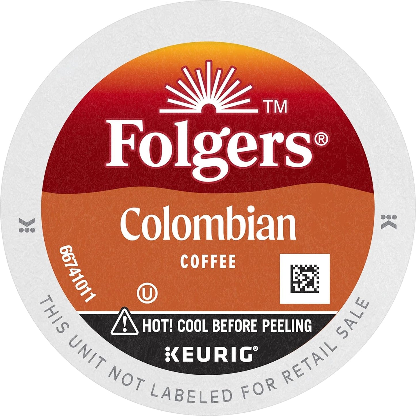 Folgers Colombian Medium Roast Coffee, 72 Keurig K-Cup Pods (Pack of 2)