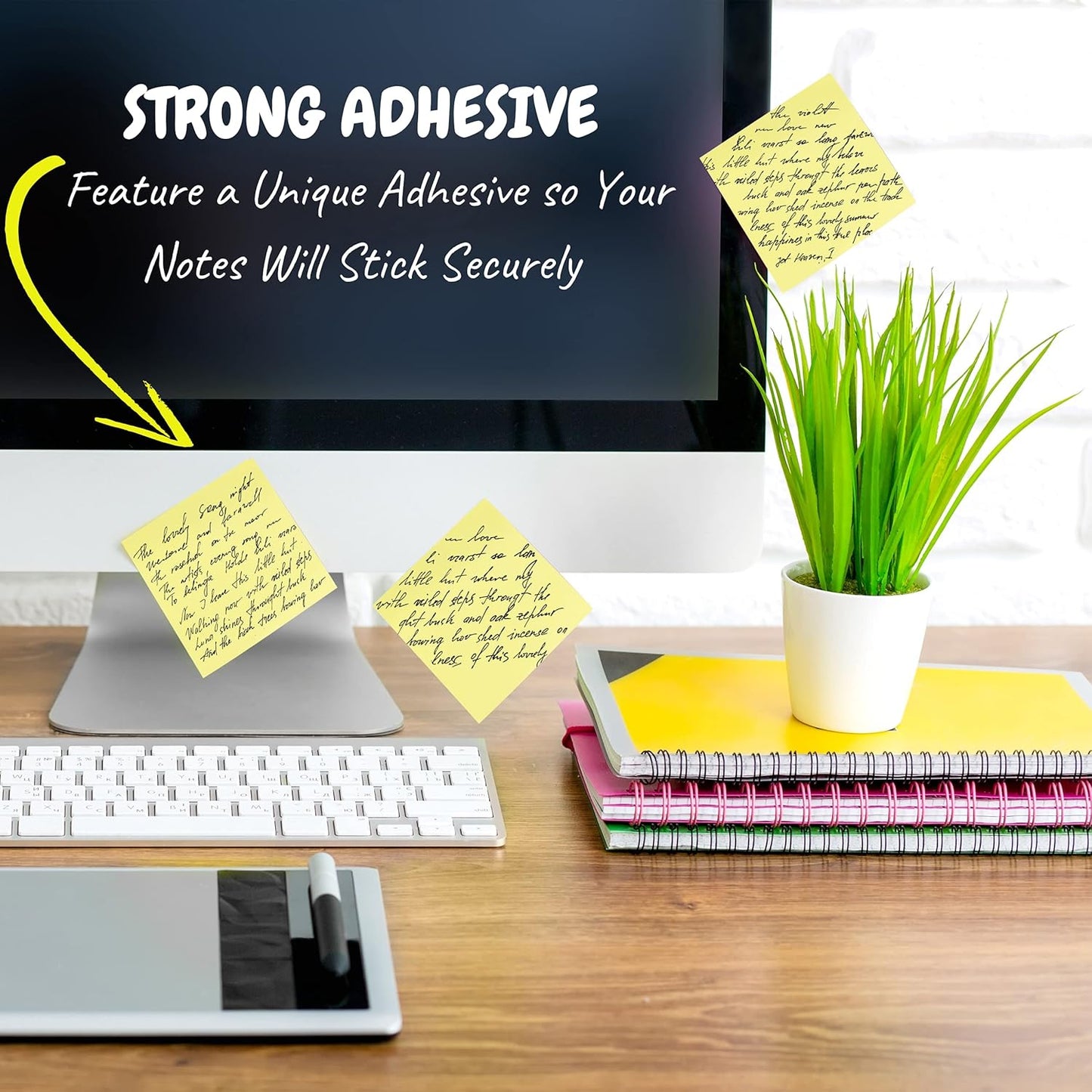 Mr. Pen- Sticky Notes, 3"x3", 12 Pads, Pastel Yellow Colors, Self-Stick Pads, Aesthetic, Colorful, Bulk