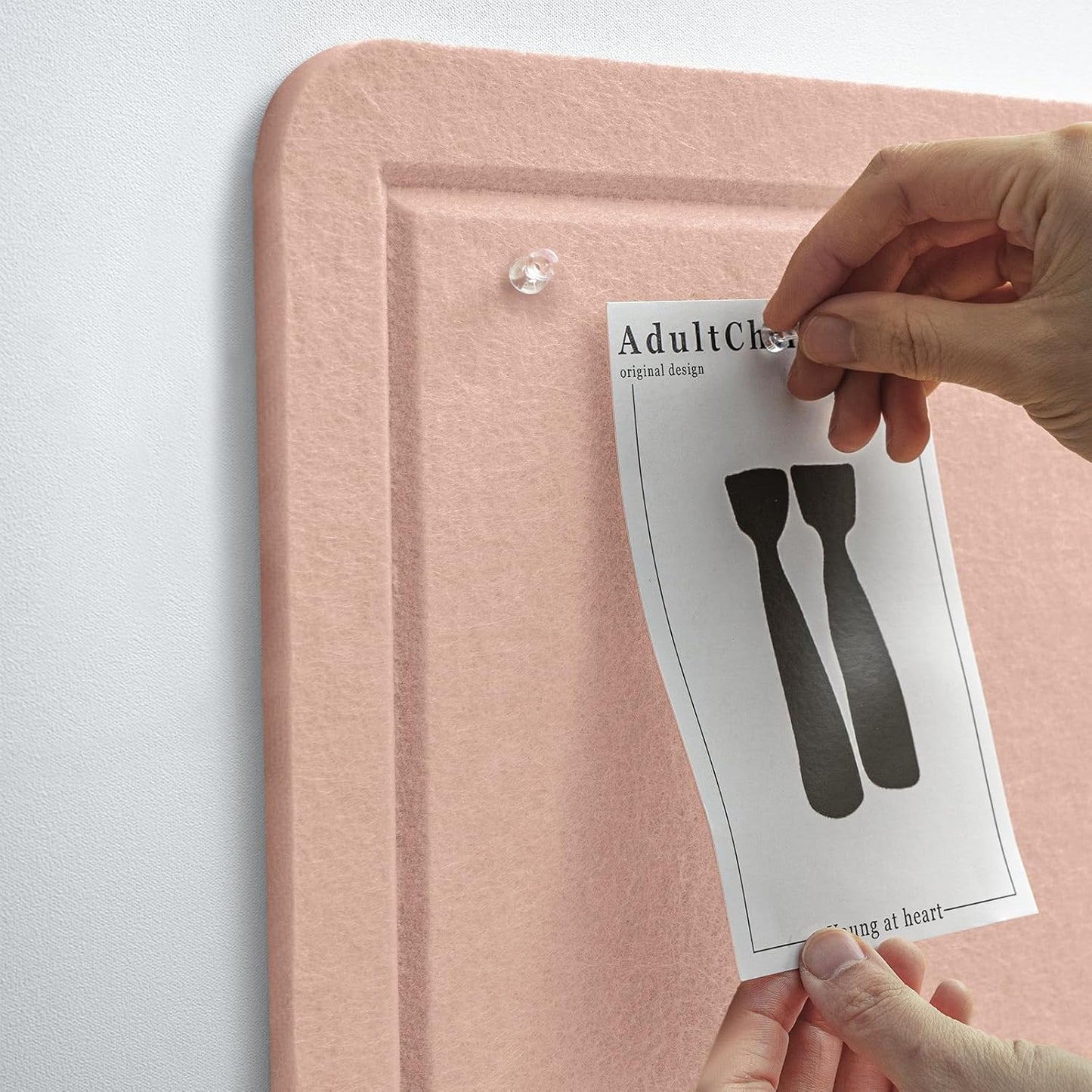 Large Bulletin Board - 48 x 36 Inches, Decorative Felt Pin Board for Wall - 4' x 3' Foldable Photo Display Board with Self-Adhesive Tape,Includes 20 Push Pins - Mauvey Pink